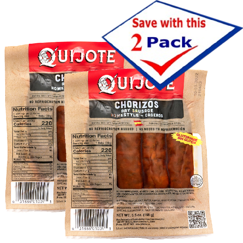 Chorizos Homestyle Quijote 4 Pack   5.5 oz pack of 2